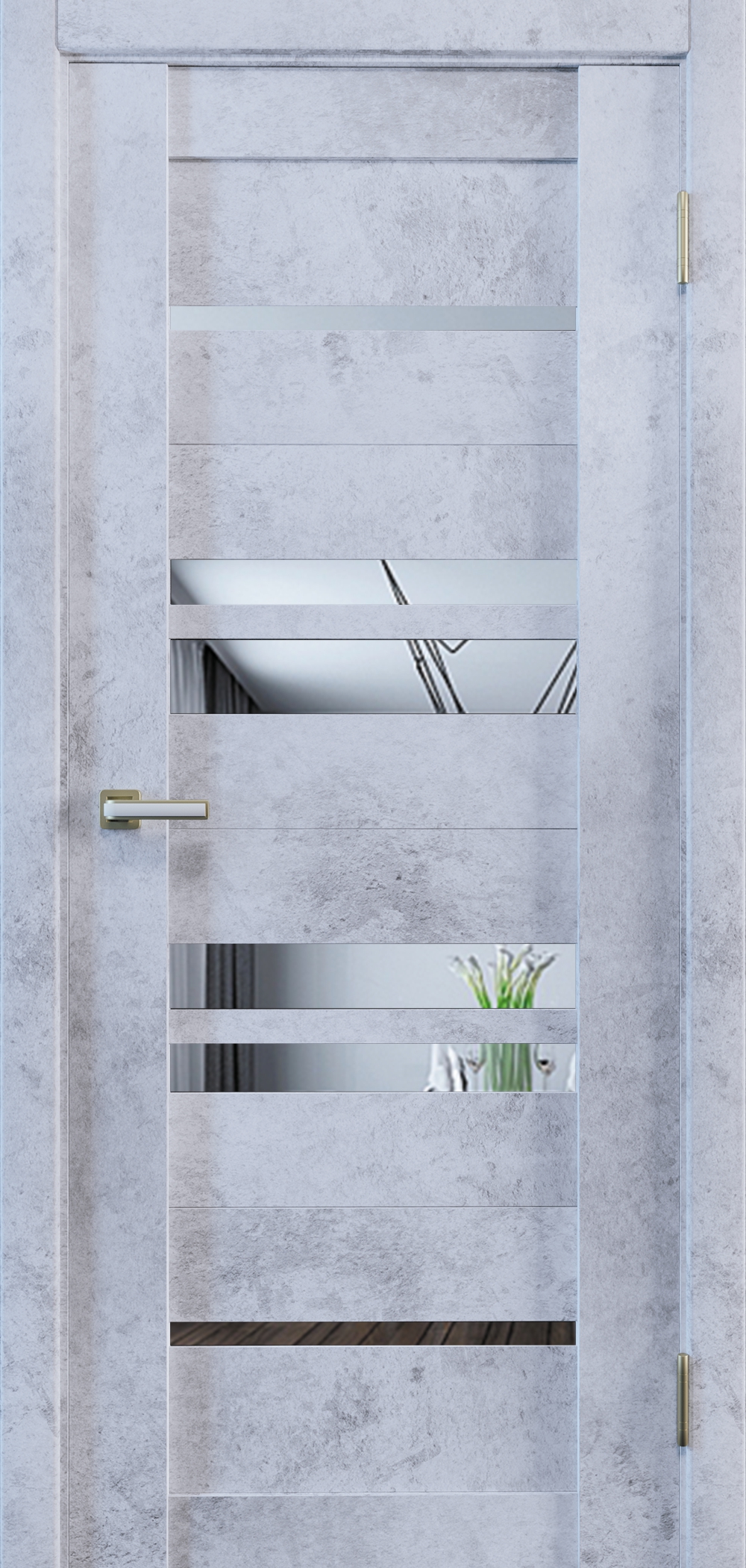 Ривьера 10 Бетон светлый/Зеркало 80 (654)