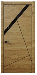 Trinity 04 Дуб мадейра янтарь(горизонт)/Лакобель черный ДО 80